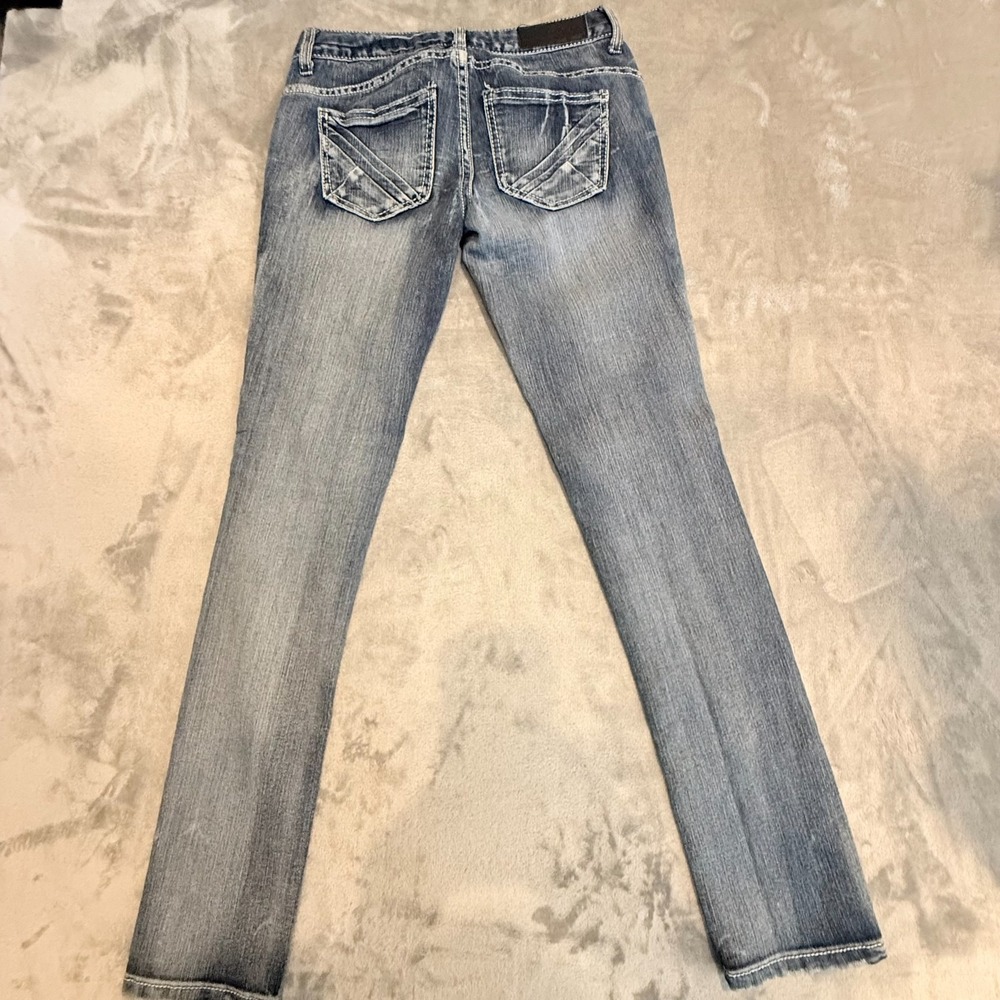 Twenty One Black Rue21 Skinny Jeans Women's 1/2R Light‎ Wash Stretch Denim